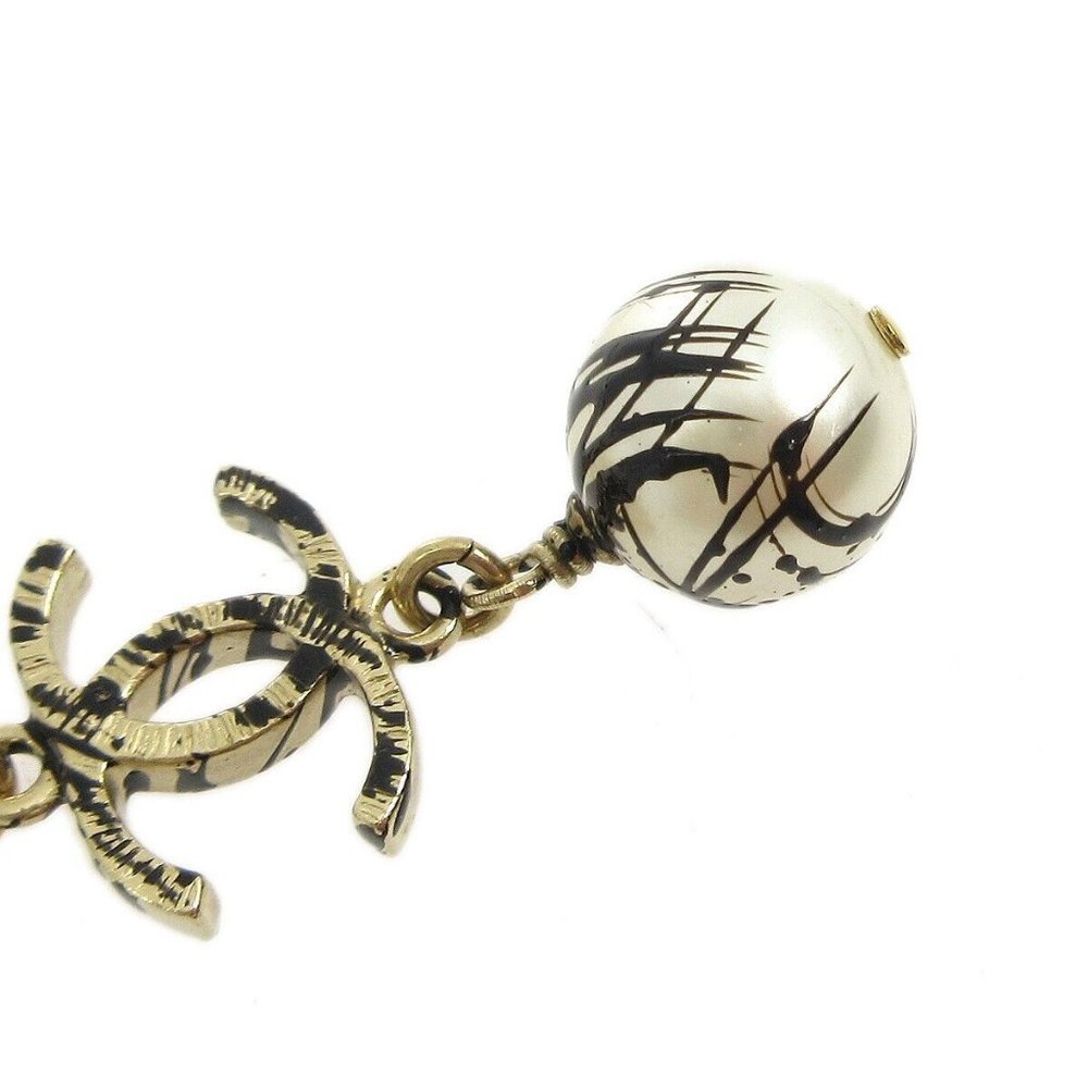 Chanel Artificial Pearl Gold Chain Pendant Necklace - Picture 4 of 4